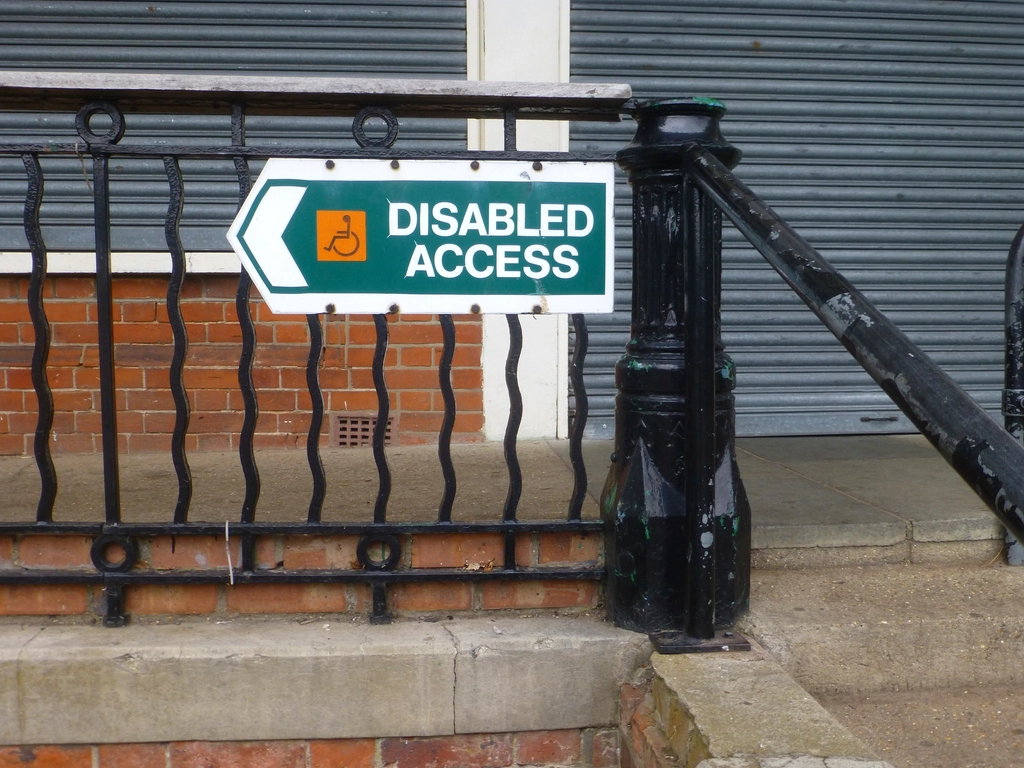 Disabled access sign